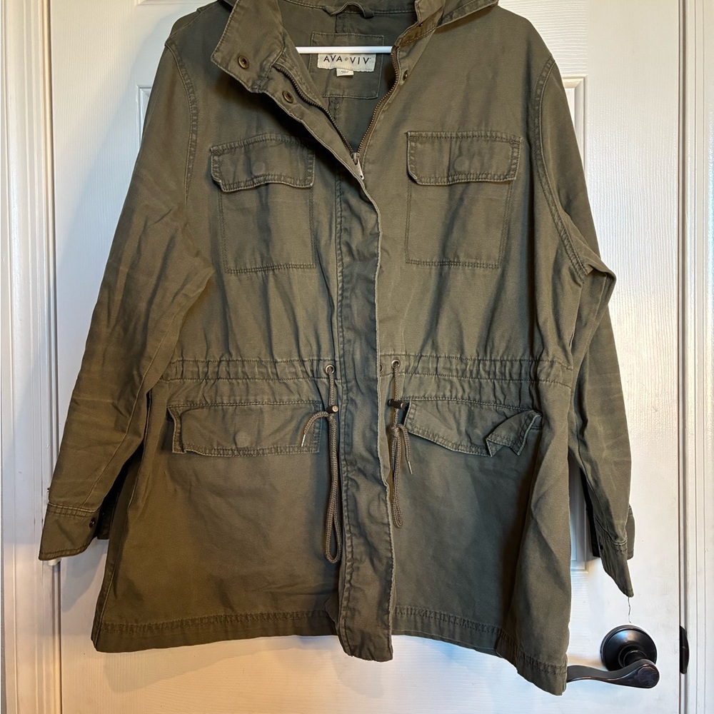 Ava & Viv Olive Green Utility Jacket